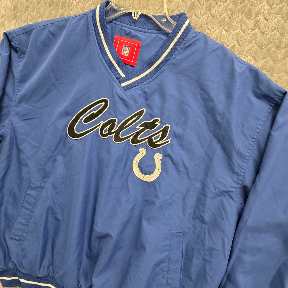 NFL Indianapolis Colts Windbreaker Pullover Jacket Mens XL Blue‎ G-III Apparel